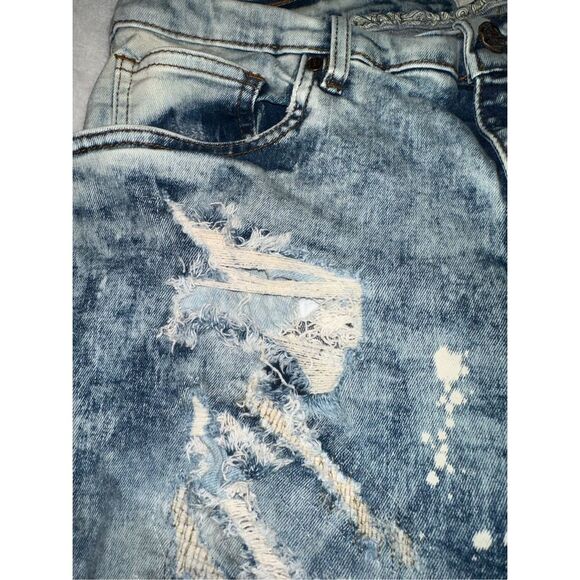 FWRD DENIM & CO. Broken Down Biker Shorts Men’s size size 36 denim Jean - Picture 2 of 7